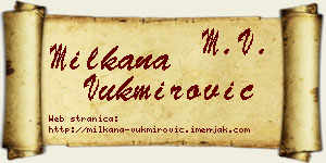 Milkana Vukmirović vizit kartica